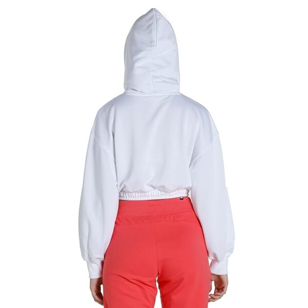 Puma Women's Hooded Sweatshirt made of polyester fabric for comfort and style. - Image 2