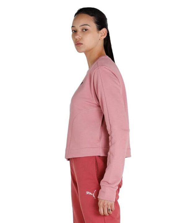 Puma Women's cotton sweatshirt with a classic crew neck design for comfort. - Image 2