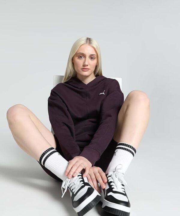 Puma Women's Cotton Crew Neck Sweatshirt for comfort and casual style. - Image 3