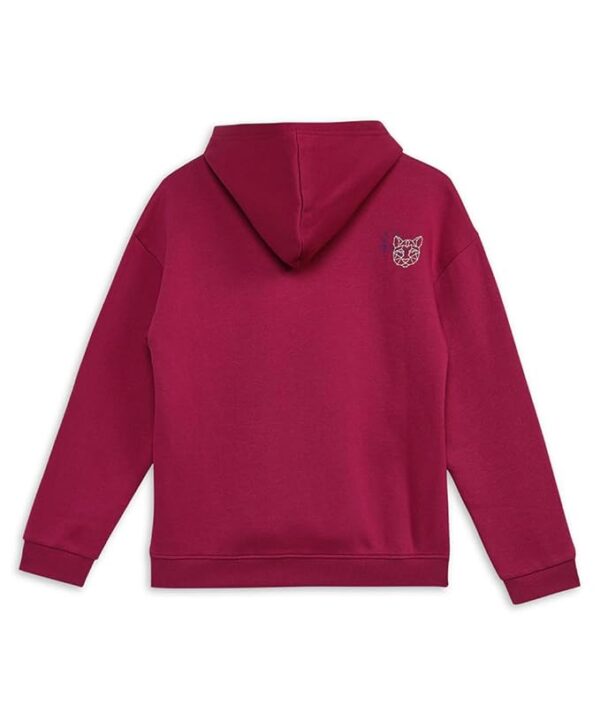 Puma Girls' Cotton Hoodie with Hooded Neck Sweatshirt for Comfort and Style. - Image 3