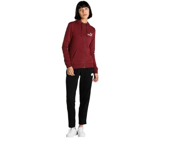 Puma women's cotton sweatshirt with a round neck for comfort and style. - Image 3