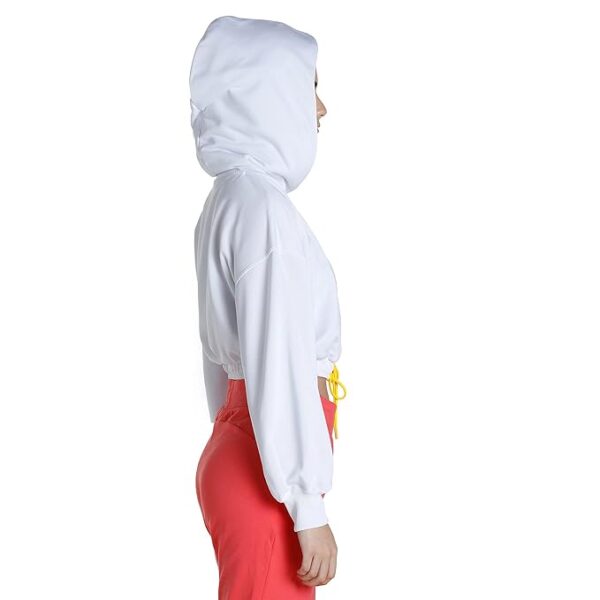 Puma Women's Hooded Sweatshirt made of polyester fabric for comfort and style. - Image 6